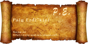 Palg Ezékiel névjegykártya